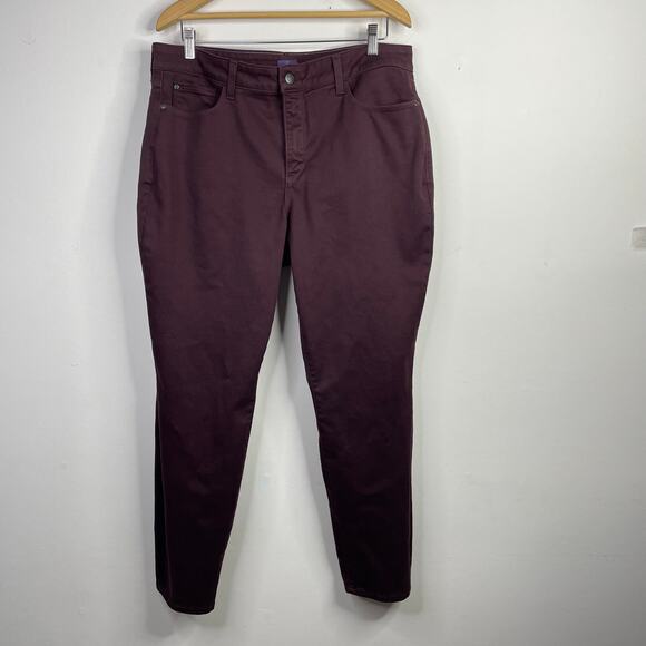 NYDJ Not Your Daughters Jeans Alina Burgundy Leggings Pants Skinny Plus 16W 16 - Picture 1 of 11